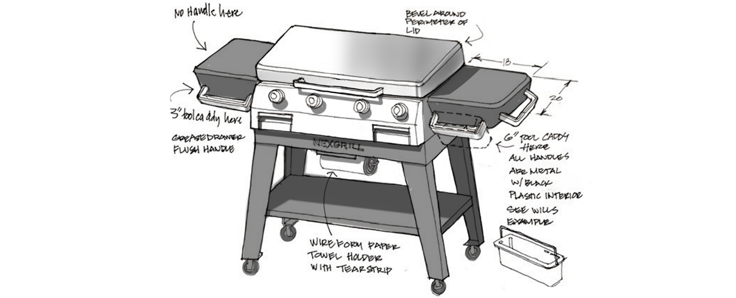 Nexgrill Daytona™ 4-Burner Flat Top Griddle Grill in Stainless Steel