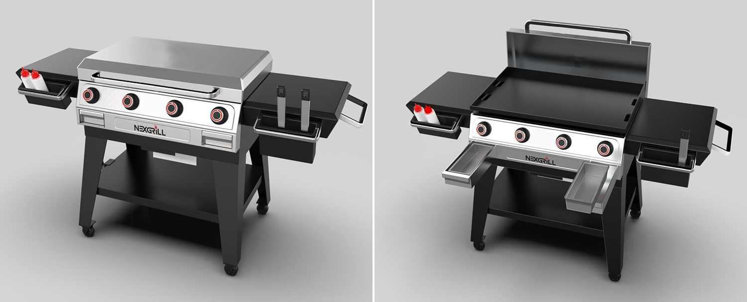 Nexgrill Daytona™ 4-Burner Flat Top Griddle Grill in Stainless Steel