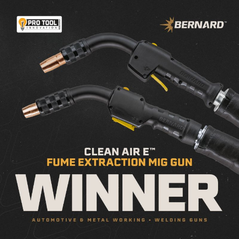 Clean Air E™ Fume Extraction MIG Gun awarded 2025 Pro Tool Innovation Award